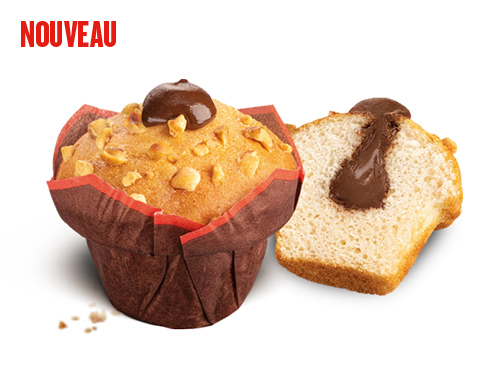 Muffin Cœur Fondant Noisette
