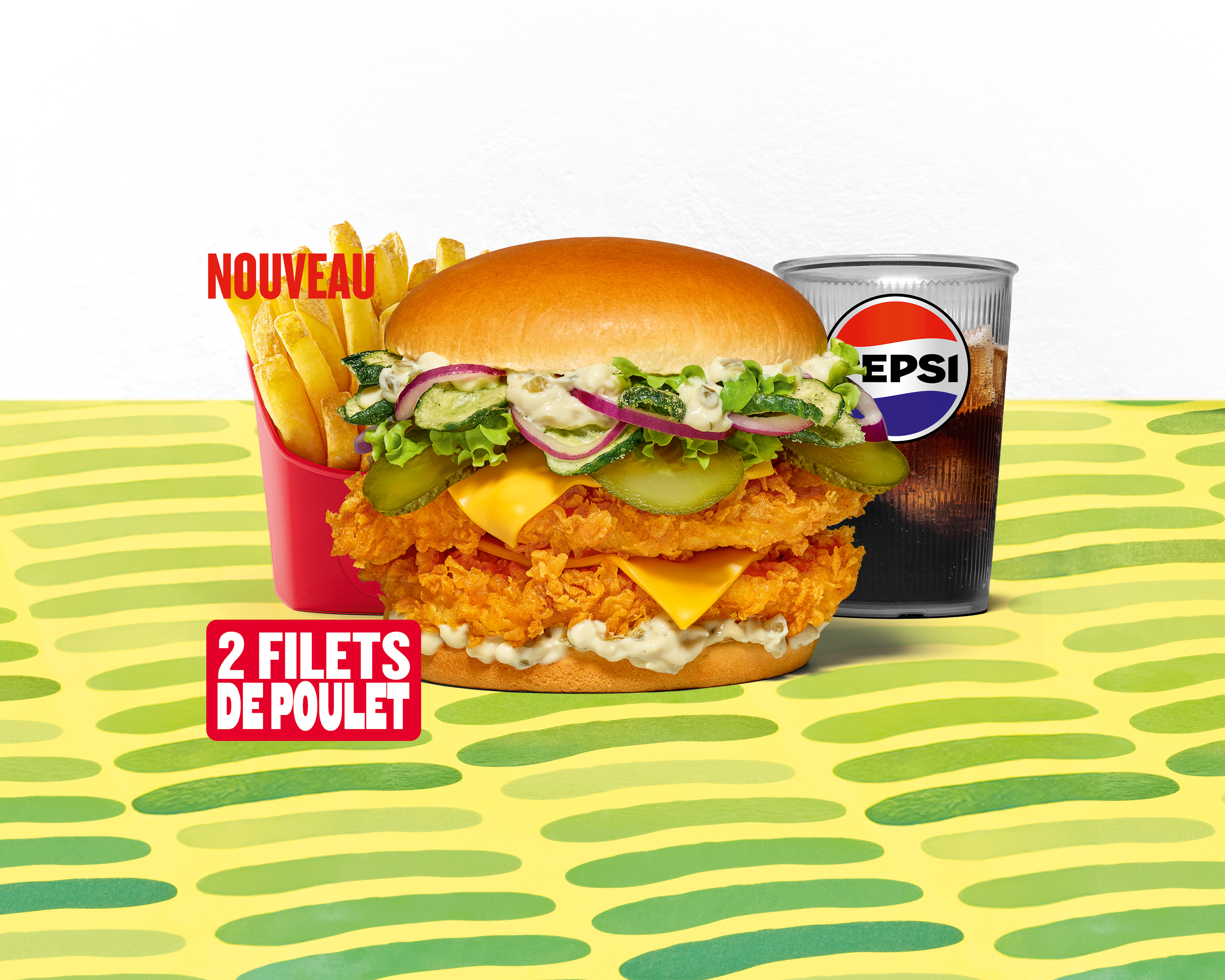 Menu Cornichon Burger Double Filet